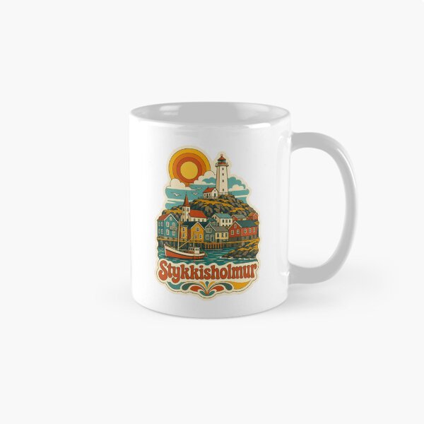 Item preview, Stykkisholmur Iceland Travel Souvenir - Retro Illustration designed and sold by VisualArtsOasis.