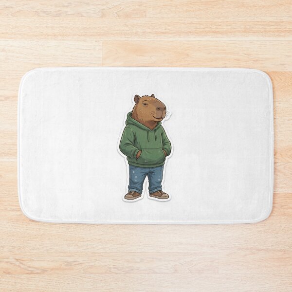 Item preview, ⁠Chill Guy Capybara Funny Viral Meme Social Battery Sticker⁠ designed and sold by Julia9632.