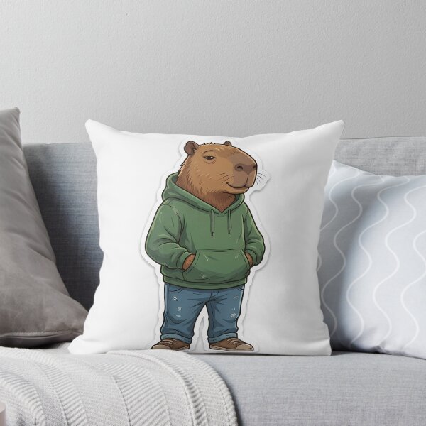 Item preview, ⁠Chill Guy Capybara Funny Viral Meme Social Battery Sticker⁠ designed and sold by Julia9632.