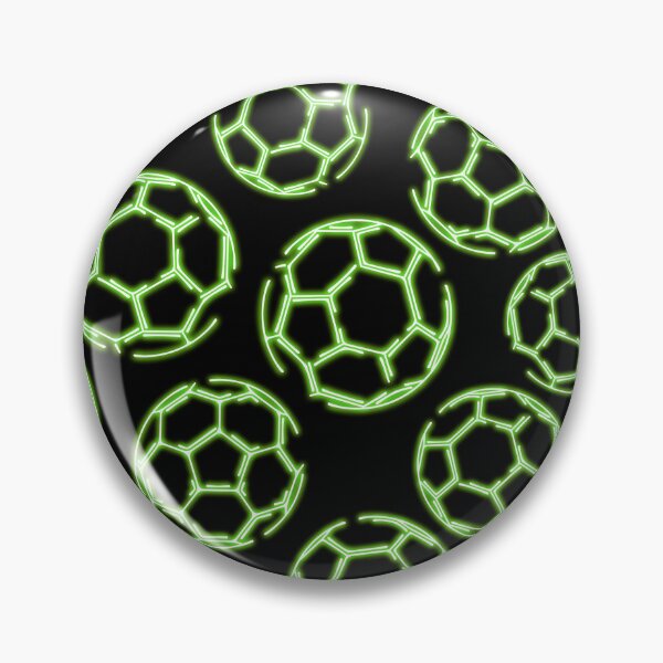 Item preview, Bright green neon glow line art sketch soccer balls designed and sold by katzdzynes.
