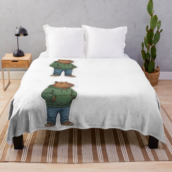 Item preview, Chill Guy Capybara Funny Viral Meme Social Battery Sticker designed and sold by Julia9632.