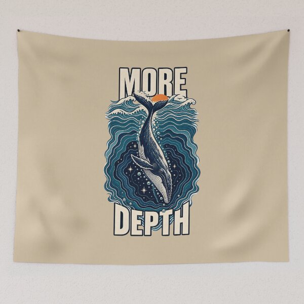 Item preview, More Depth – Cosmic Whale in the Deep Ocean designed and sold by VioVibe.