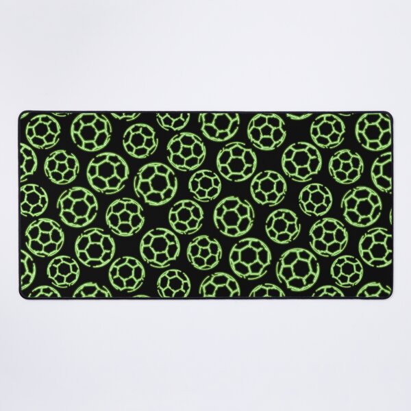 Item preview, Bright green neon glow line art sketch soccer balls designed and sold by katzdzynes.