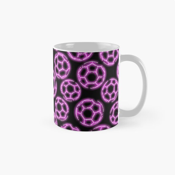 Item preview, Purple neon glow line art sketch soccerballs designed and sold by katzdzynes.
