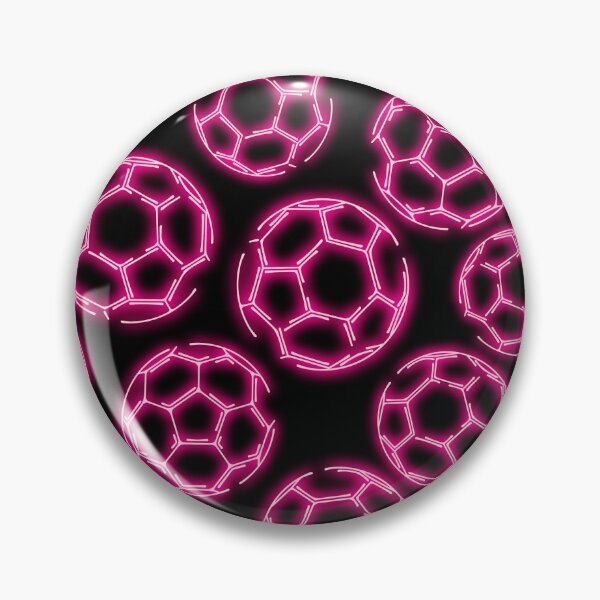 Item preview, Pink neon glow line art sketch soccerballs designed and sold by katzdzynes.
