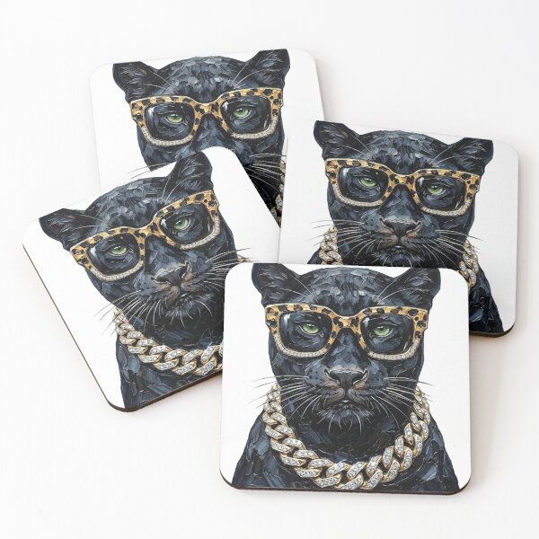 Item preview, Cool Glam Panther Leopard Sunglasses Print designed and sold by HubShirt.