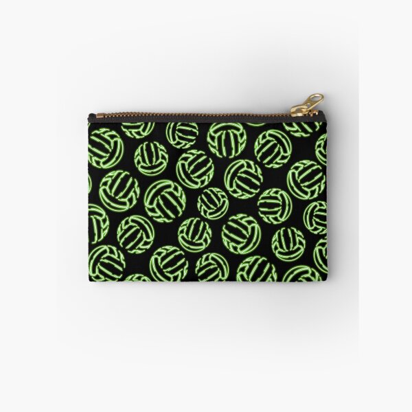 Item preview, Bright green neon glow sketched line art volleyballs designed and sold by katzdzynes.