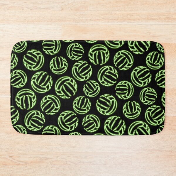 Item preview, Bright green neon glow sketched line art volleyballs designed and sold by katzdzynes.
