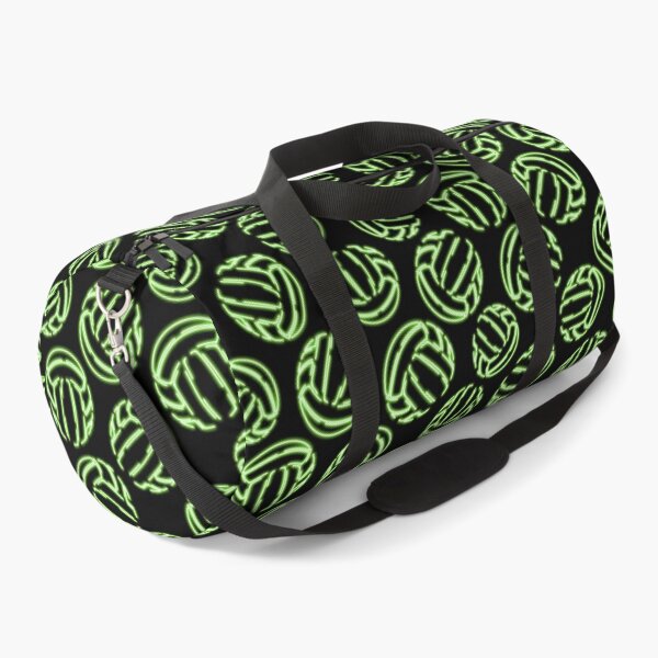 Item preview, Bright green neon glow sketched line art volleyballs designed and sold by katzdzynes.