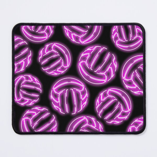 Item preview, Purple neon glow sketched line art volleyballs designed and sold by katzdzynes.