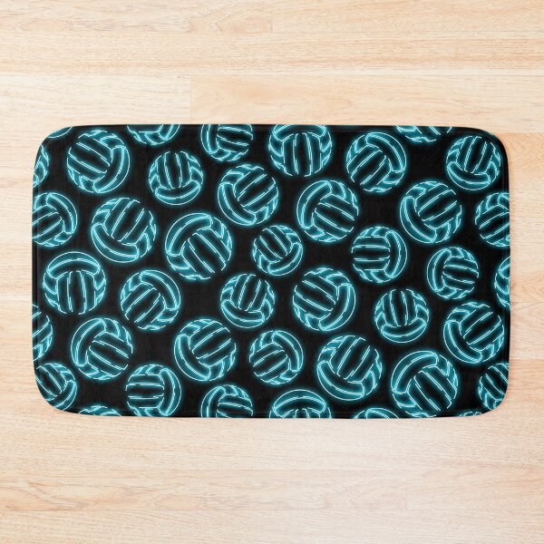 Item preview, Blue neon glow line art sketch volleyballs designed and sold by katzdzynes.