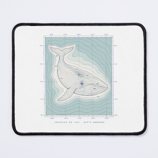 Item preview, Moby Dick: Sounding No. 1851 Bathymetric Whale designed and sold by Fenay Designs.