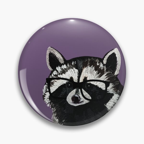 Item preview, Smart Raccoon in Reading Glasses designed and sold by ArtistsAtticWI.
