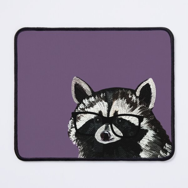 Item preview, Smart Raccoon in Reading Glasses designed and sold by ArtistsAtticWI.