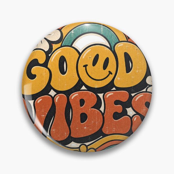Item preview, Good Vibes Retro 90s – Vintage Groovy Typography Design designed and sold by Pikasso 1.