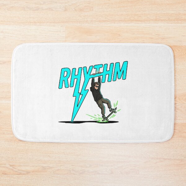 Item preview, Electric Skater Hanging on Rhythm Neon Lightning Bolt Art designed and sold by Rare By Hero.