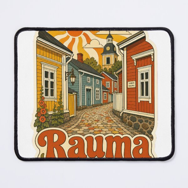 Item preview, Rauma Finland Travel Souvenir - Retro Illustration designed and sold by VisualArtsOasis.