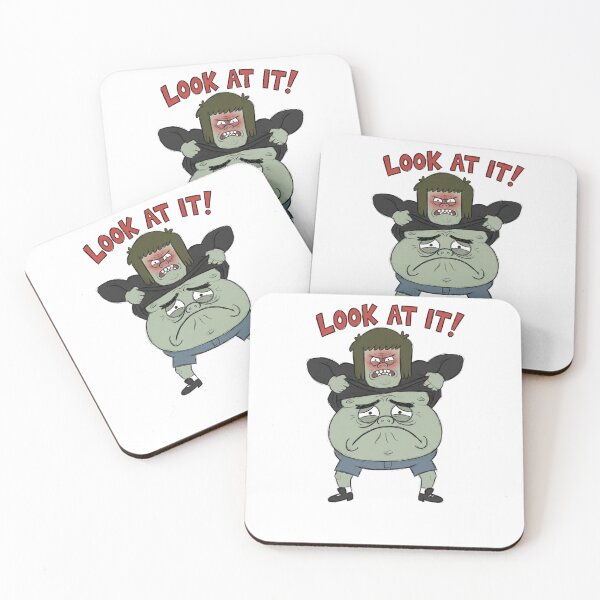 Item preview, Muscle Man Lifting Shirt Look At It Regular Show Fan Art designed and sold by FreakToons.