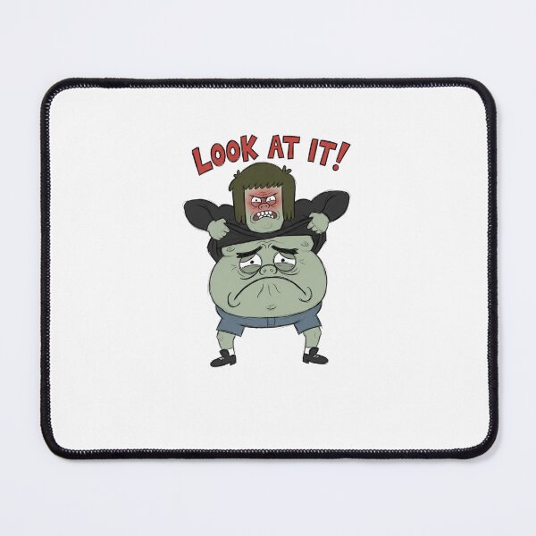 Item preview, Muscle Man Lifting Shirt Look At It Regular Show Fan Art designed and sold by FreakToons.