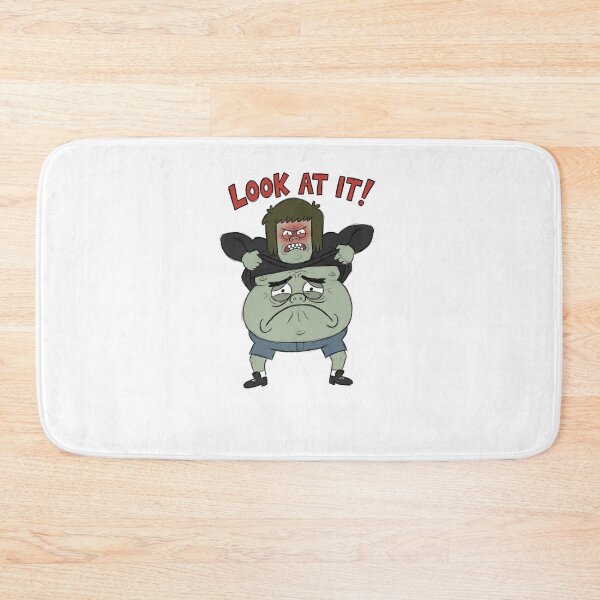 Item preview, Muscle Man Lifting Shirt Look At It Regular Show Fan Art designed and sold by FreakToons.