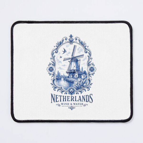 Item preview, Dutch Windmill Netherlands Landscape | Holland Travel Art designed and sold by AMICO77.