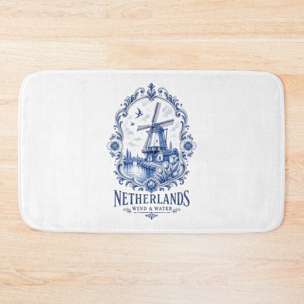 Item preview, Dutch Windmill Netherlands Landscape | Holland Travel Art designed and sold by AMICO77.
