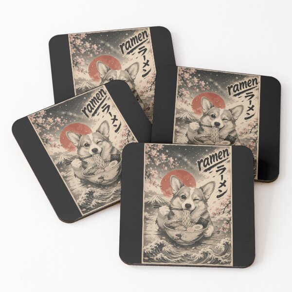 Item preview, Corgi Ramen Sumie Japanese Vintage designed and sold by TomFrontierArt.