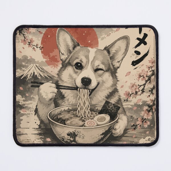 Item preview, Corgi Ramen Sumie Japanese Vintage designed and sold by TomFrontierArt.