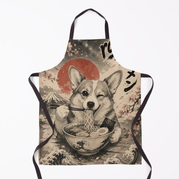 Item preview, Corgi Ramen Sumie Japanese Vintage designed and sold by TomFrontierArt.