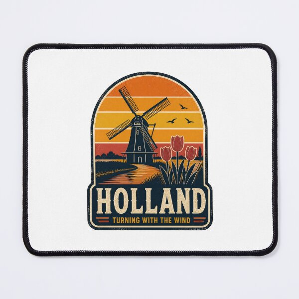 Item preview, Dutch Windmill Netherlands Landscape | Holland Travel Art designed and sold by AMICO77.