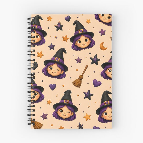 Item preview, Cute Purple Hair Witch Halloween Pattern designed and sold by TinyWeird.