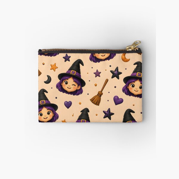 Item preview, Cute Purple Hair Witch Halloween Pattern designed and sold by TinyWeird.