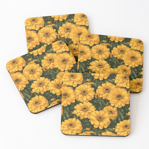 Item preview, Minimalistic Zinnia Flower  - Botanical Garden Pattern - Housewarming Gifts designed and sold by RoyalStarsPatts.