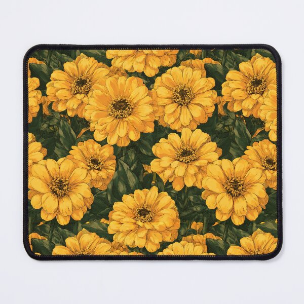 Item preview, Minimalistic Zinnia Flower - Botanical Garden Pattern - Housewarming Gifts designed and sold by RoyalStarsPatts.