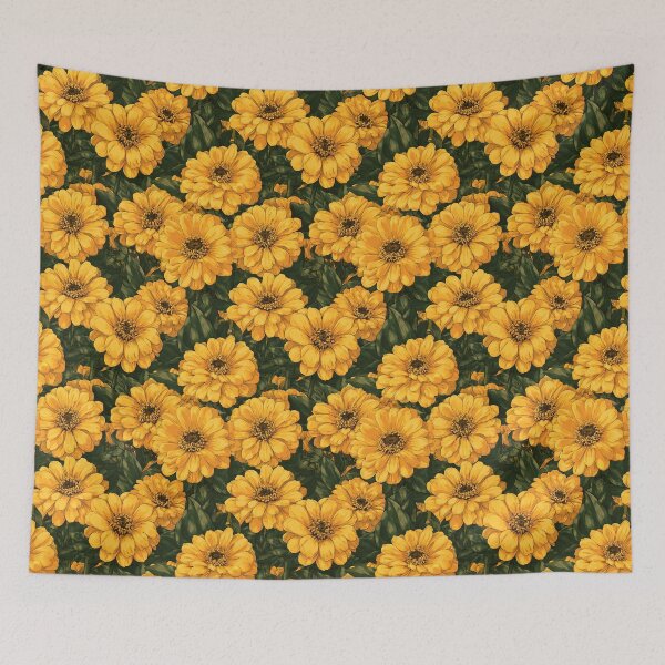 Item preview, Minimalistic Zinnia Flower  - Botanical Garden Pattern - Housewarming Gifts designed and sold by RoyalStarsPatts.