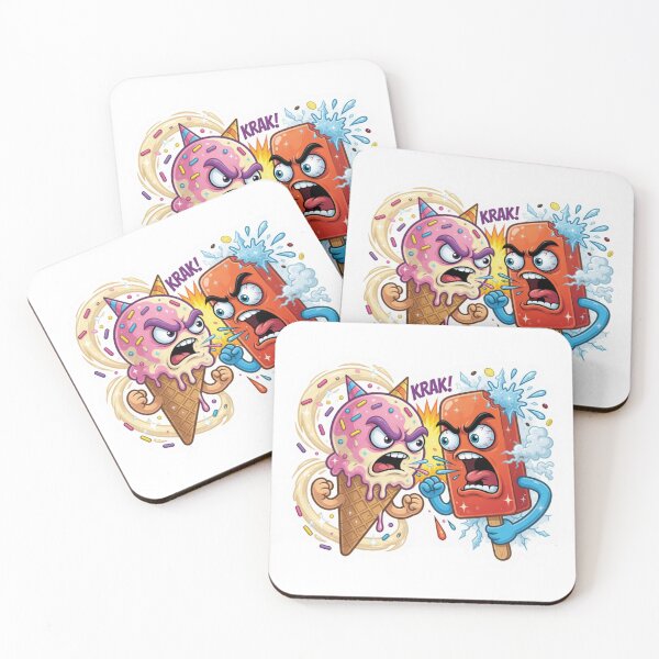 Item preview, Summer Ice Cream Popsicle Rivalry Sticker designed and sold by Imaginarium of Chaos falcon88 .