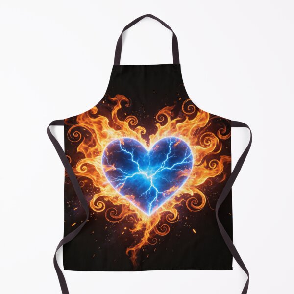 Item preview, Electric Blue Burning Heart Fire Art designed and sold by Unionportal.