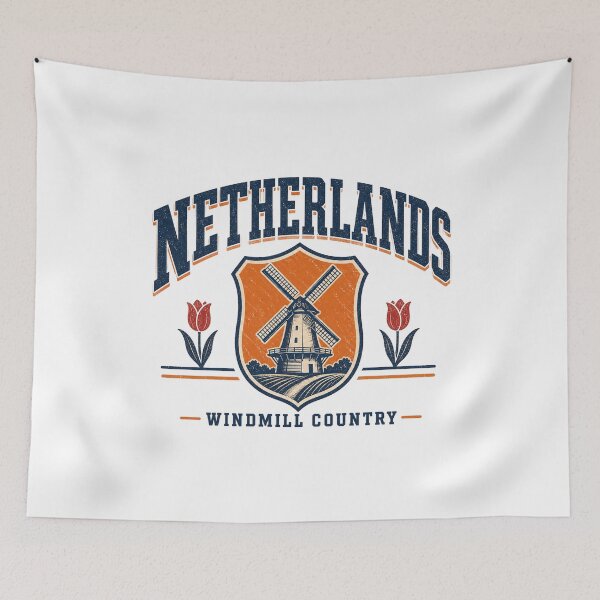 Item preview, Dutch Windmill Netherlands Landscape | Holland Travel Art designed and sold by AMICO77.