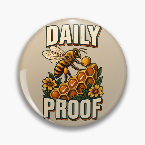 Item preview, Daily Proof – Hardworking Bee and Honeycomb designed and sold by VioVibe.