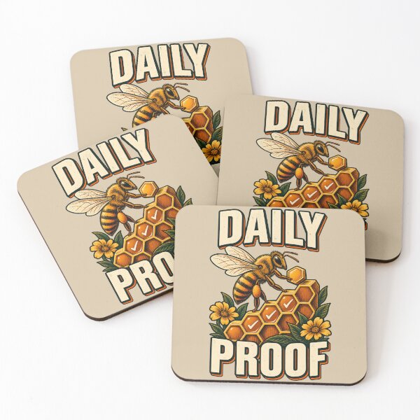 Item preview, Daily Proof – Hardworking Bee and Honeycomb designed and sold by VioVibe.