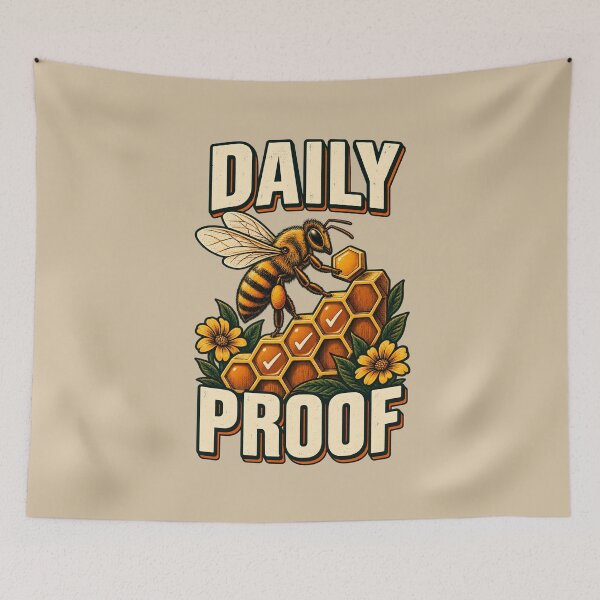 Item preview, Daily Proof – Hardworking Bee and Honeycomb designed and sold by VioVibe.