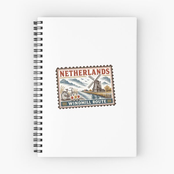 Item preview, Dutch Windmill Netherlands Landscape | Holland Travel Art designed and sold by AMICO77.