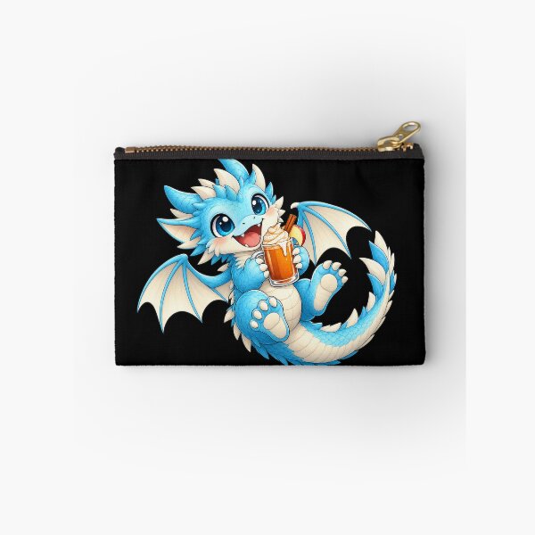 Item preview, Cute Blue Baby Dragon with Cozy Autumn Cider designed and sold by Hatchling Hollow.