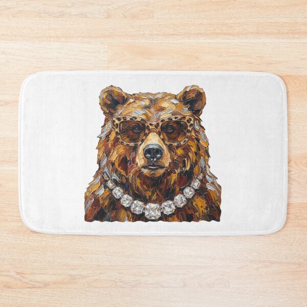 Item preview, Cool Glam Bear Leopard Sunglasses Print designed and sold by HubShirt.