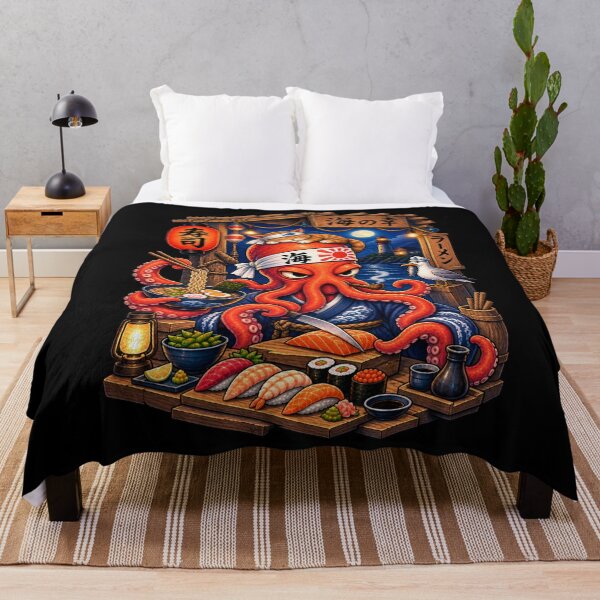 Item preview, Sushi Chef Octopus – Funny Japanese Food designed and sold by creativebymateo.