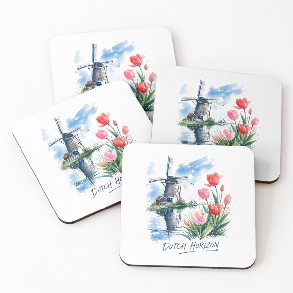 Item preview, Dutch Windmill Netherlands Landscape | Holland Travel Art designed and sold by AMICO77.