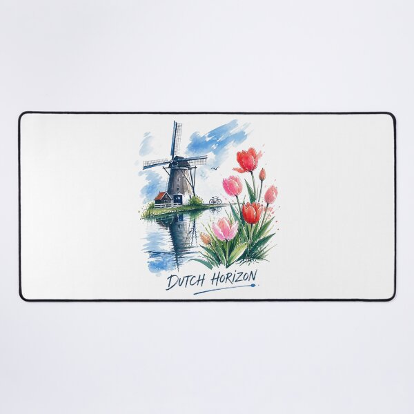 Item preview, Dutch Windmill Netherlands Landscape | Holland Travel Art designed and sold by AMICO77.