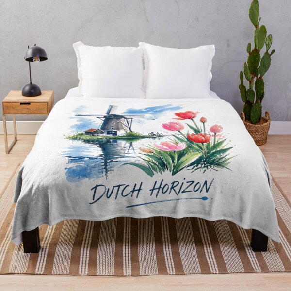 Item preview, Dutch Windmill Netherlands Landscape | Holland Travel Art designed and sold by AMICO77.