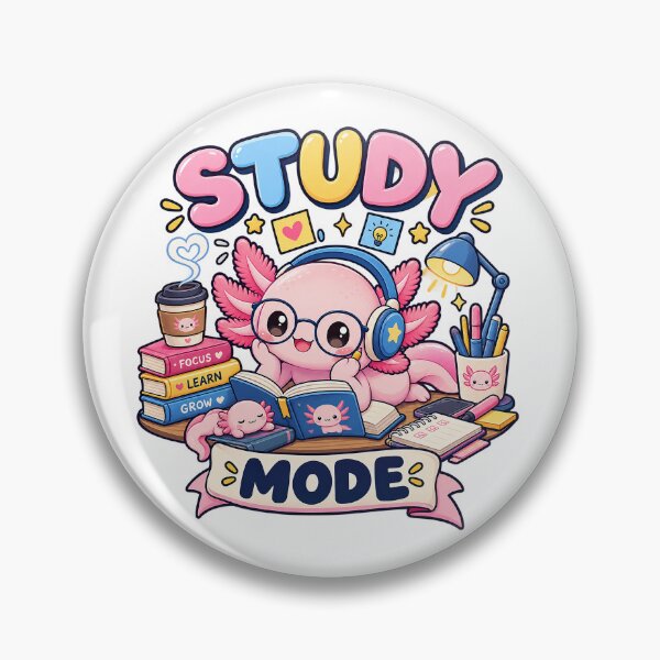 Item preview, Cute Axolotl Study Mode Kawaii Reading Student Study Buddy designed and sold by suthee navakul.