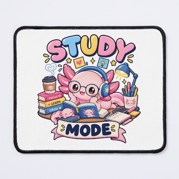 Item preview, Cute Axolotl Study Mode Kawaii Reading Student Study Buddy designed and sold by suthee navakul.